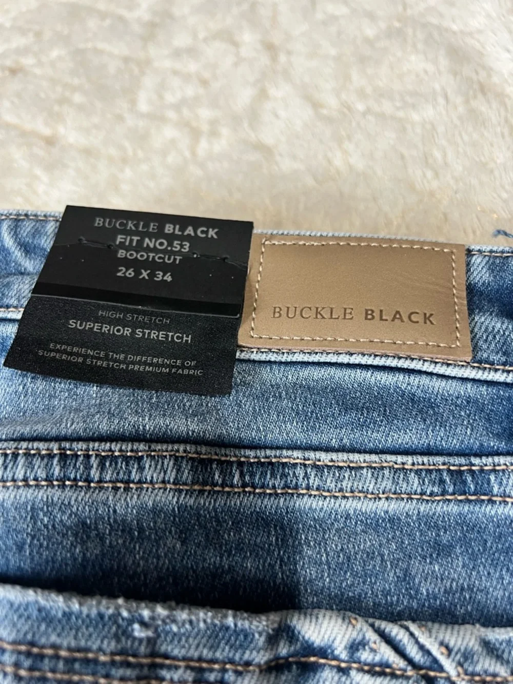 Buckle Black Light Wash High-Rise Jean - Picture 3 of 6